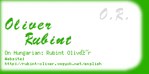 oliver rubint business card